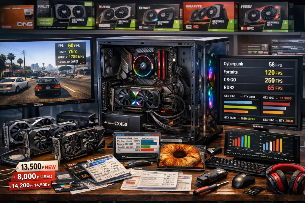 Видеокарта 1660 купить: подробный обзор, сравнение характеристик, рекомендации по выбору и покупке, производительность в играх, совместимость с ПК и советы перед заказом